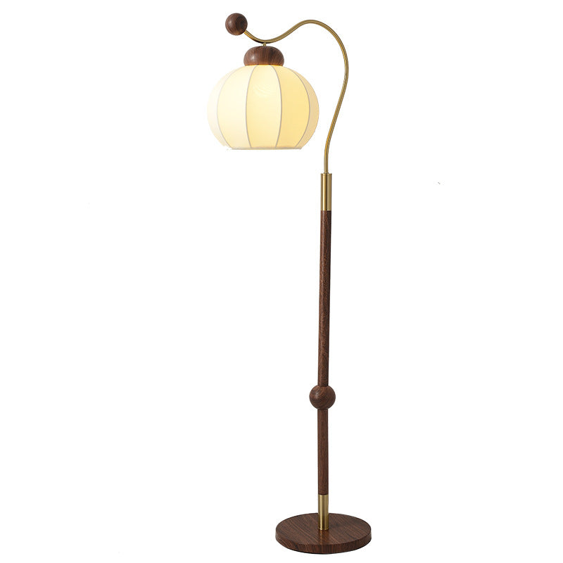 Traditional Vintage Fabric Lantern Floor Lamp