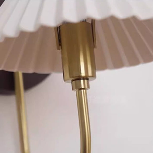 Pleated Ceramic Conical Solid Wall Lamp