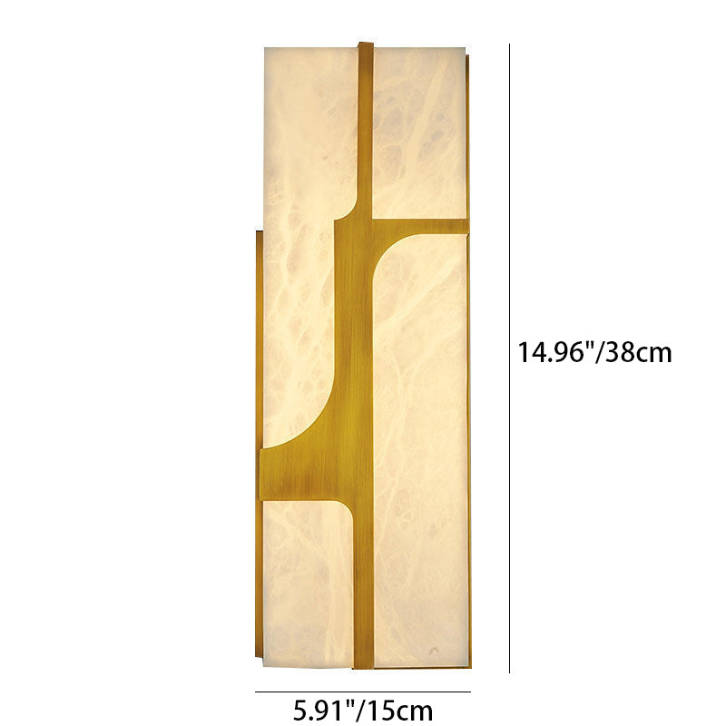 Imitation Marble Rectangle Stainless Wall Lamp