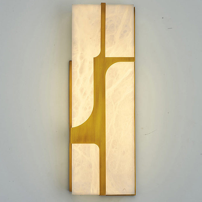 Imitation Marble Rectangle Stainless Wall Lamp