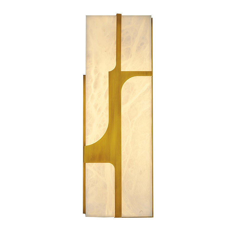 Imitation Marble Rectangle Stainless Wall Lamp
