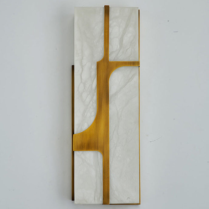 Imitation Marble Rectangle Stainless Wall Lamp