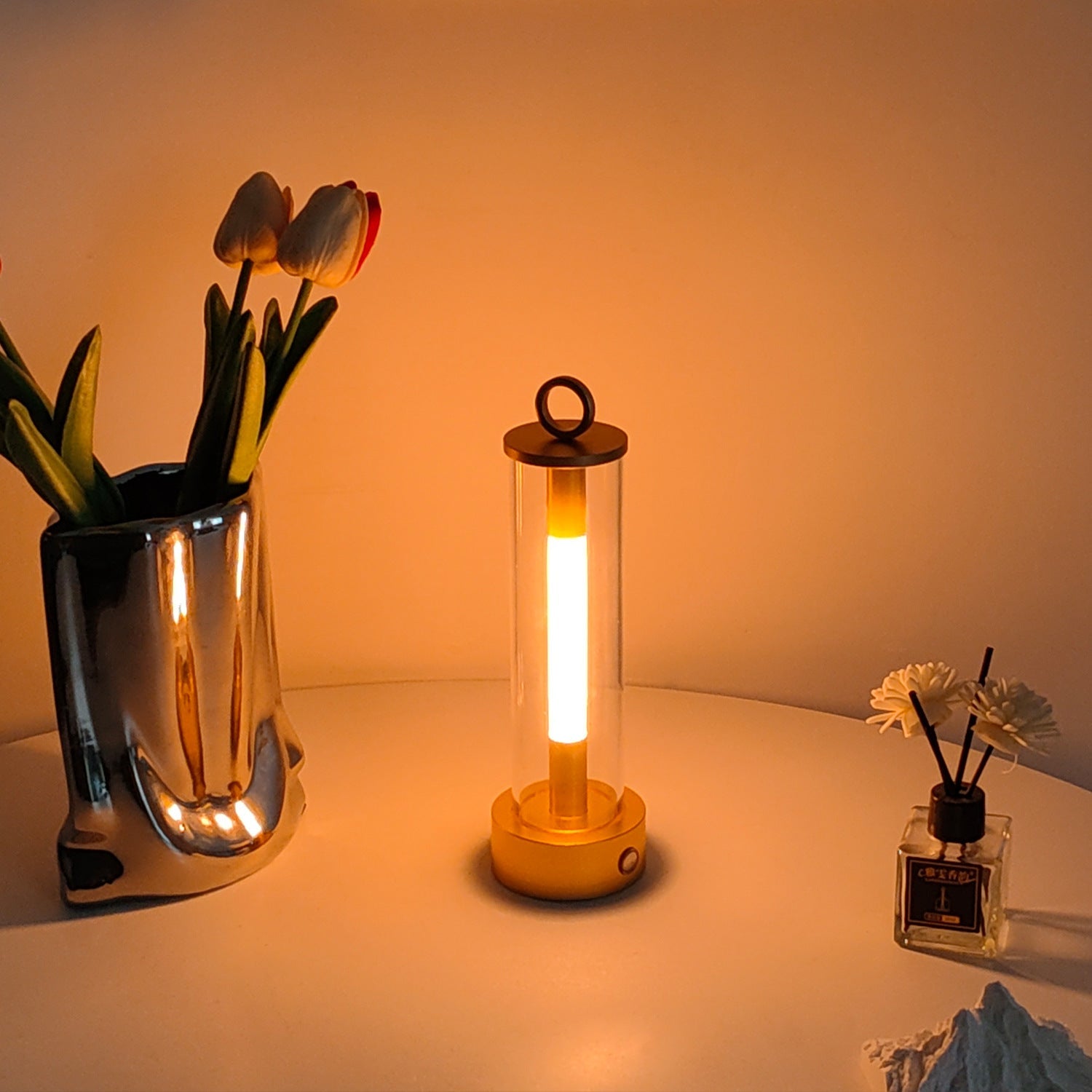 Rechargeable Column Hardware Night Table Lamp