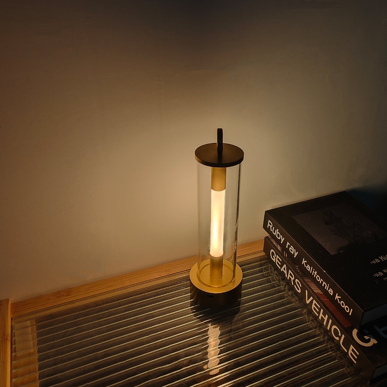 Rechargeable Column Hardware Night Table Lamp