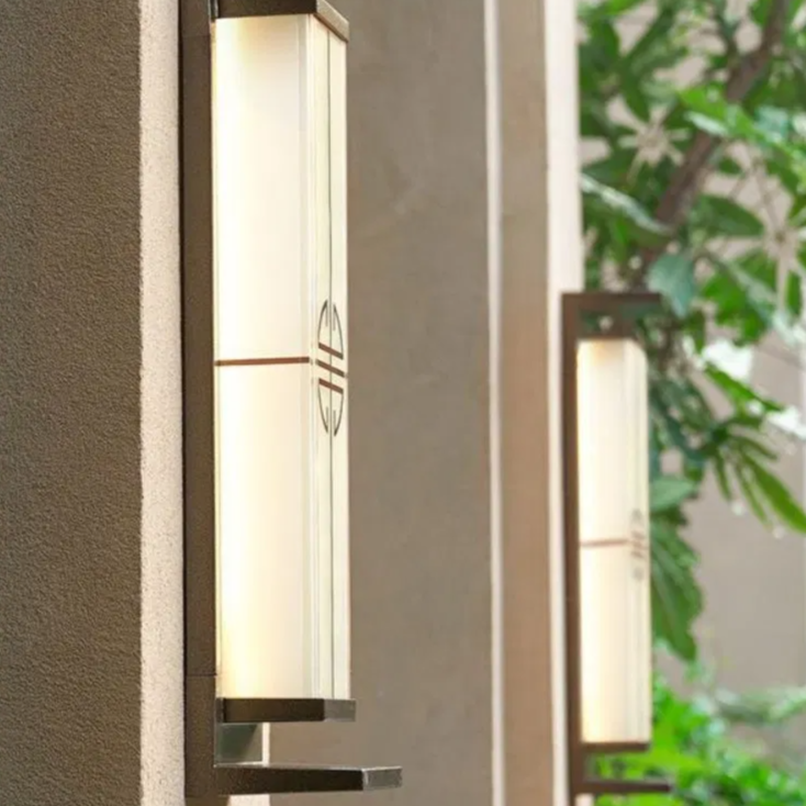 Rectangular Aluminum Stainless Steel Outdoor Light