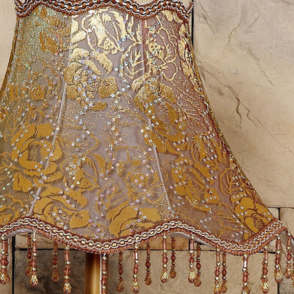Palace Lace Fabric Tassel Table Lamp