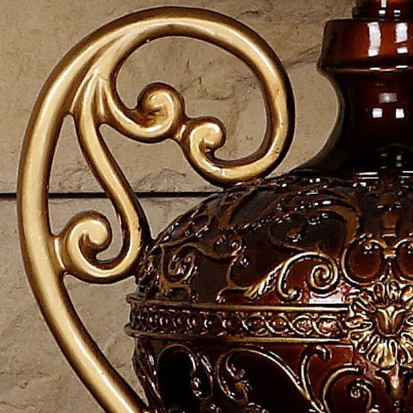 Palace Lace Fabric Tassel Table Lamp