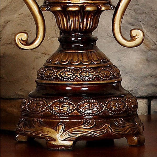 Palace Lace Fabric Tassel Table Lamp