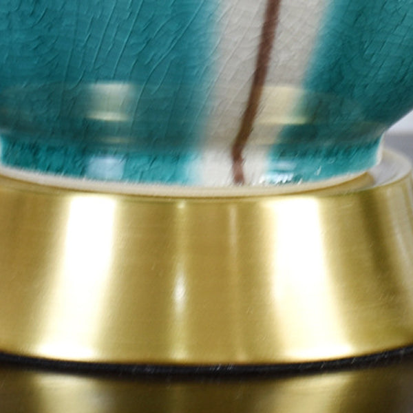 Pleated Fabric Ceramic Vase Table Lamp