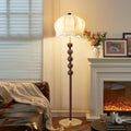 Traditional Vintage Flower Pattern 3-Light Floor Lamp