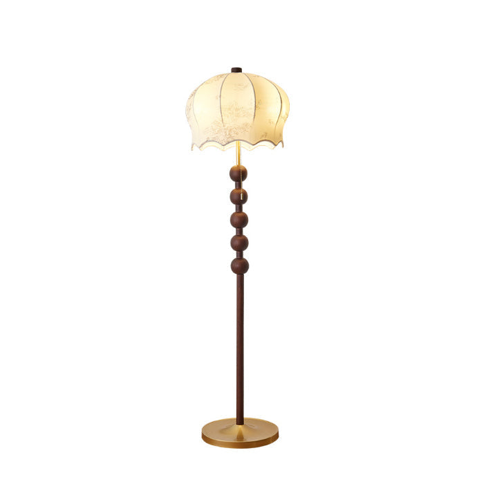 Traditional Vintage Flower Pattern 3-Light Floor Lamp
