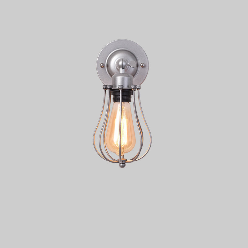 Iron Frame Gourd Living Wall Lamp