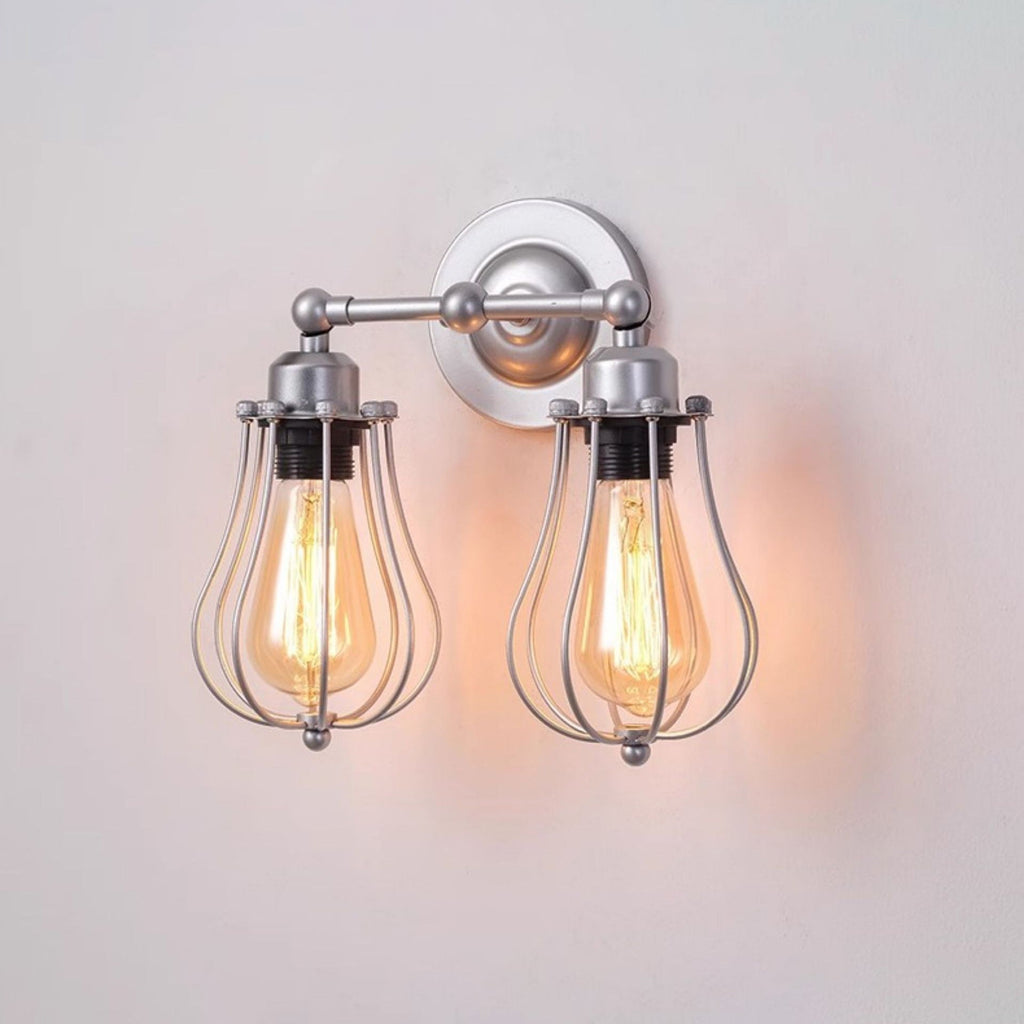 Iron Frame Gourd Living Wall Lamp
