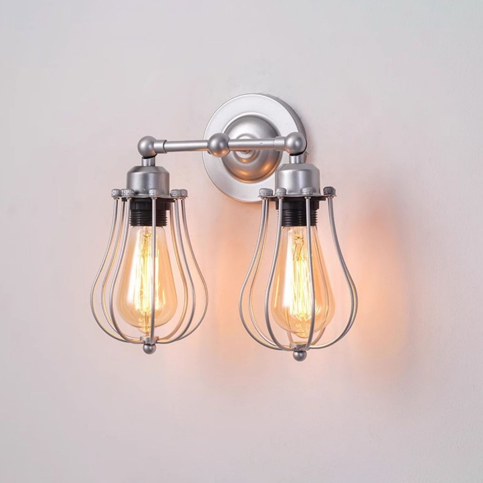 Iron Frame Gourd Living Wall Lamp
