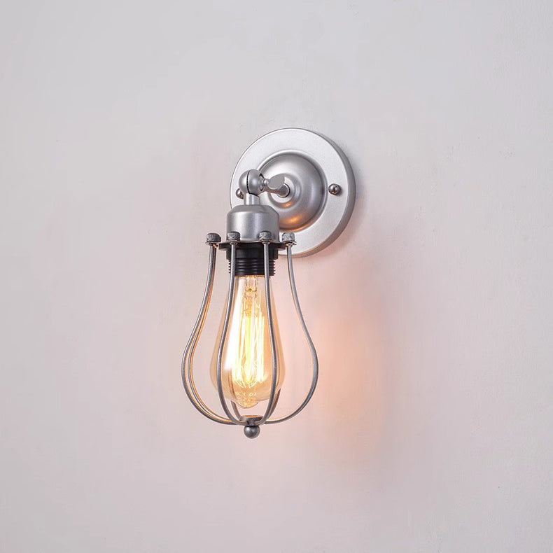 Iron Frame Gourd Living Wall Lamp