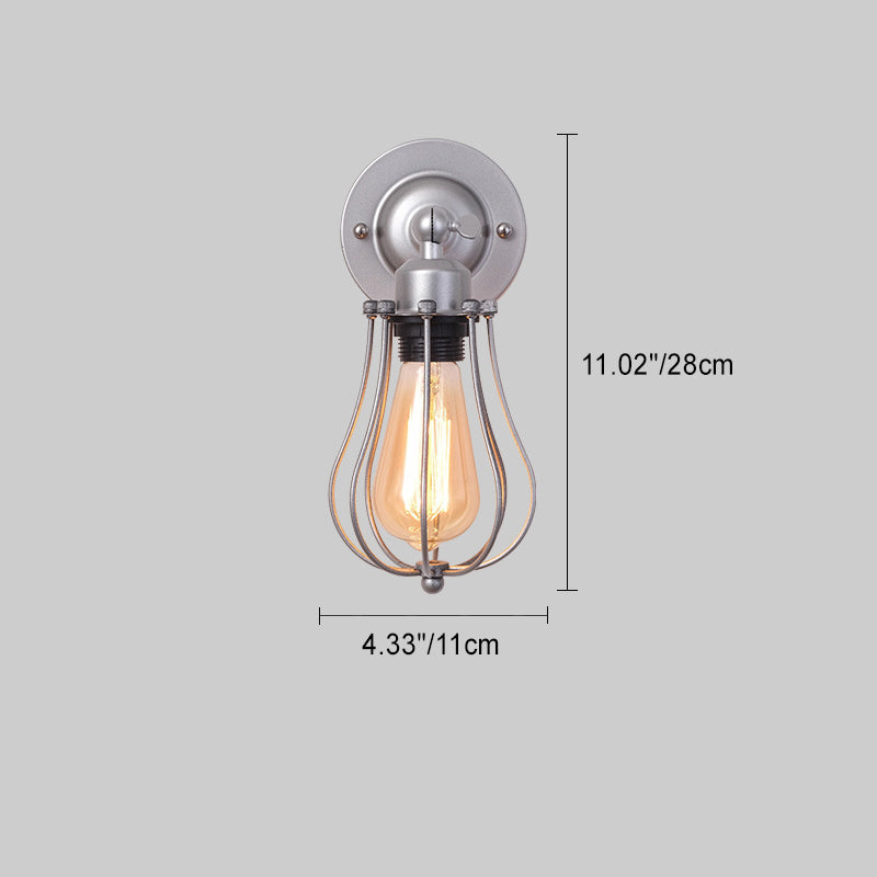 Iron Frame Gourd Living Wall Lamp
