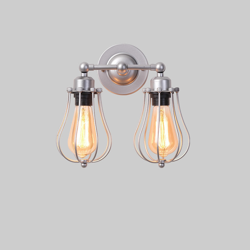 Iron Frame Gourd Living Wall Lamp