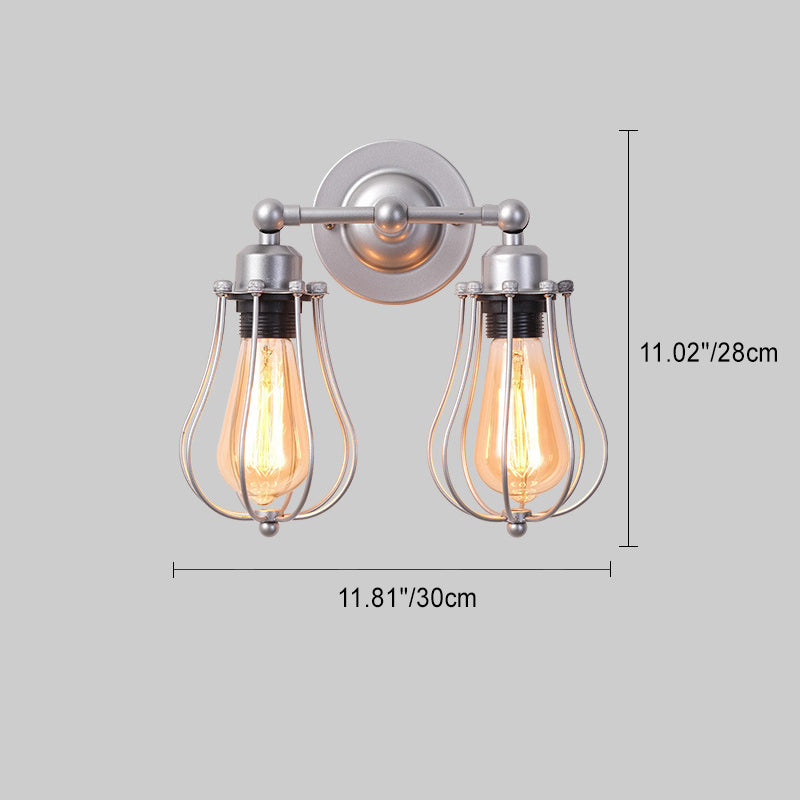 Iron Frame Gourd Living Wall Lamp