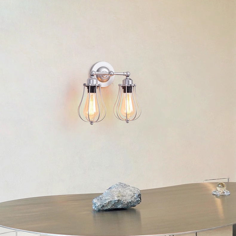 Iron Frame Gourd Living Wall Lamp