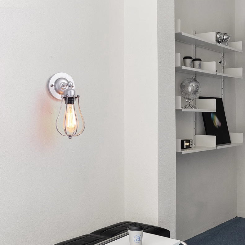 Iron Frame Gourd Living Wall Lamp