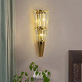 Stainless Steel Stacked Crystal 5-Light Wall Lamp