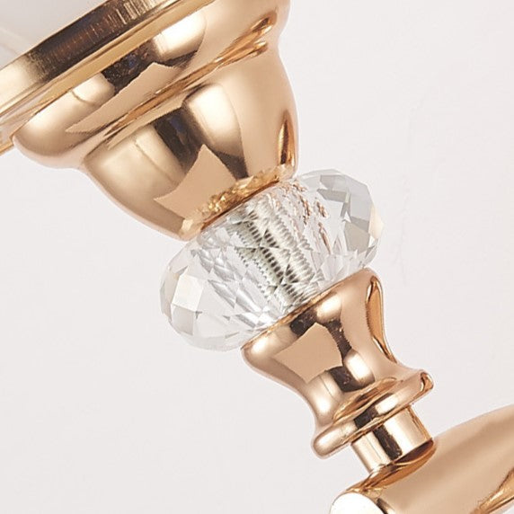 Zinc Alloy Glass Curved Wall Lamp