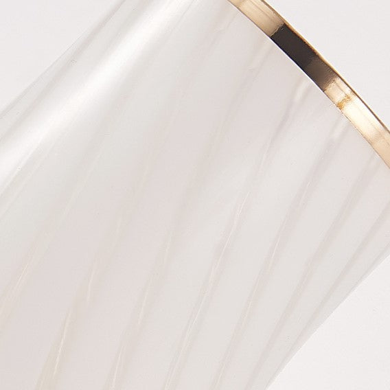 Zinc Alloy Glass Curved Wall Lamp