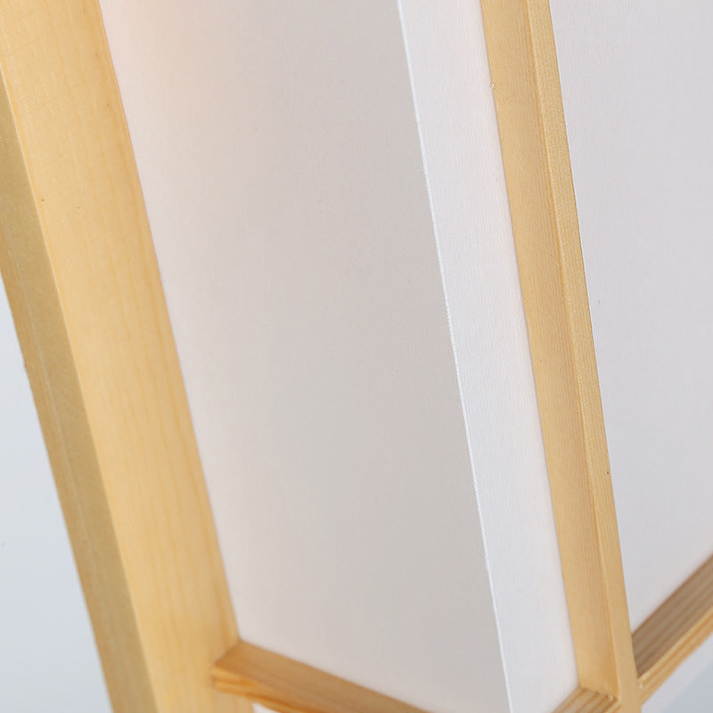 Rectangular Solid Wood Frame 2-Light Wall Lamp