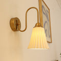 Antique Brass Gooseneck Ceramic Wall Lamp