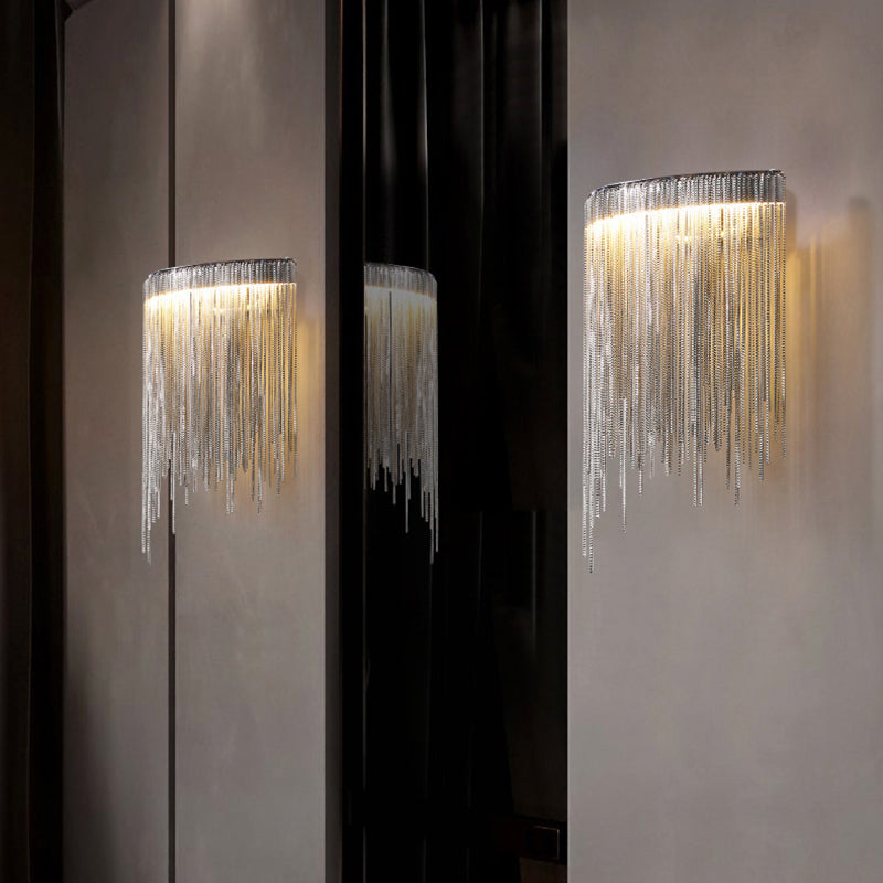 Stainless Steel Aluminum Tassel Wall Lamp