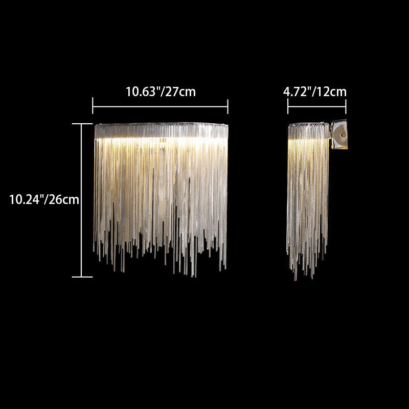 Stainless Steel Aluminum Tassel Wall Lamp