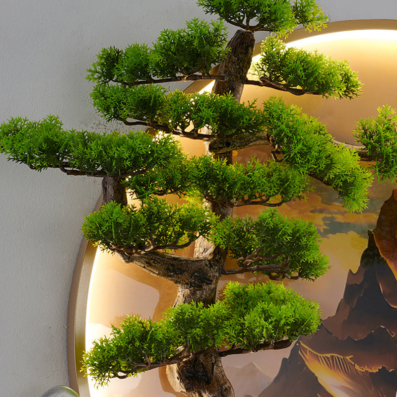 Zen Pine Landscape Aluminum Wall Lamp