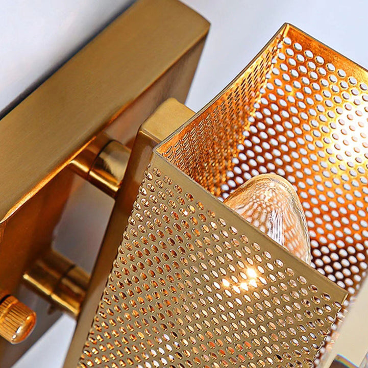 Metal Crystal Rectangular Living Wall Lamp