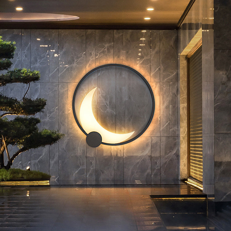 Geometric Circle Ring Stainless Outdoor Light