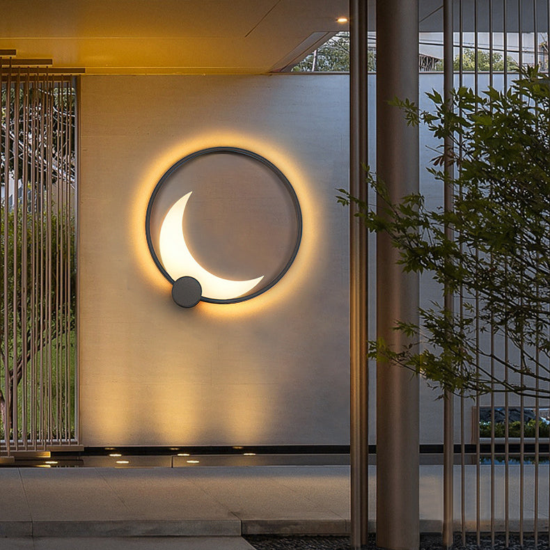 Geometric Circle Ring Stainless Outdoor Light