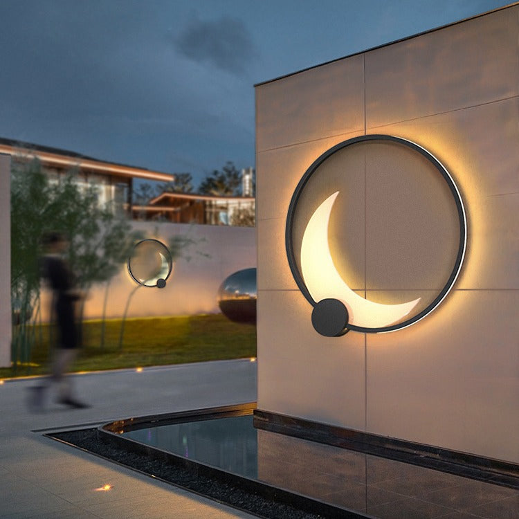 Geometric Circle Ring Stainless Outdoor Light