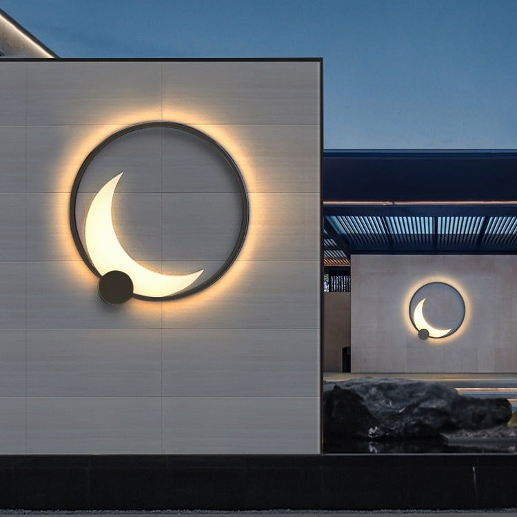 Geometric Circle Ring Stainless Outdoor Light