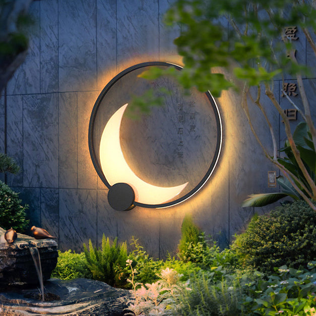 Geometric Circle Ring Stainless Outdoor Light
