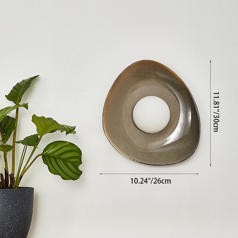 Pebble Disc Ceramic Living Wall Lamp