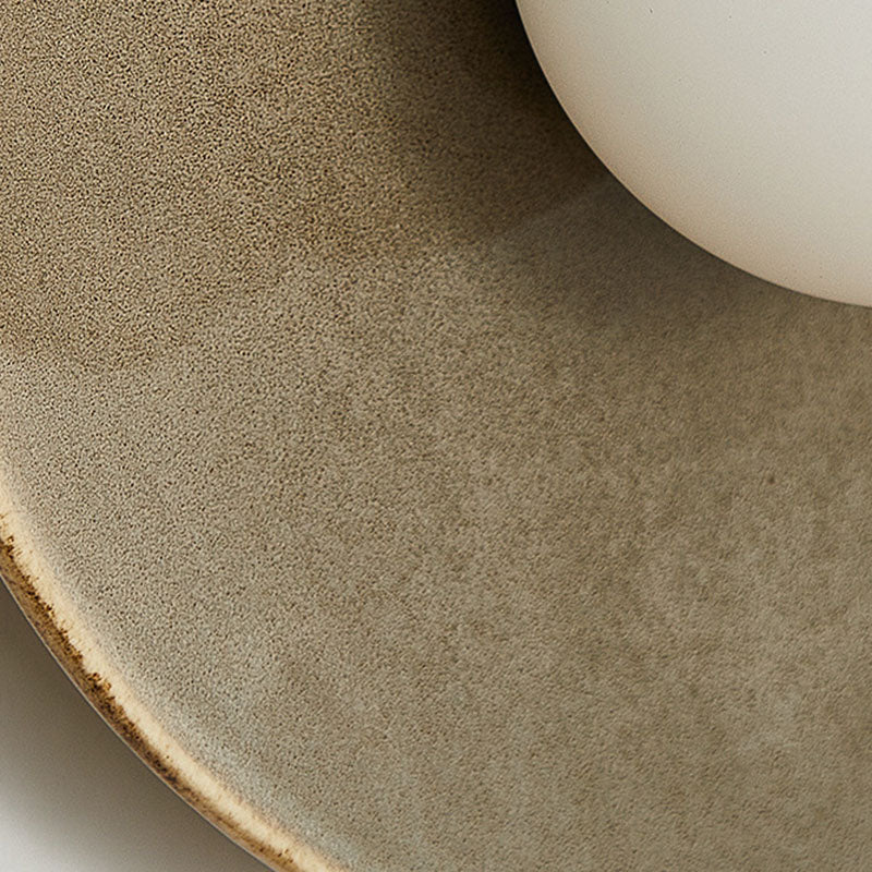 Pebble Disc Ceramic Living Wall Lamp