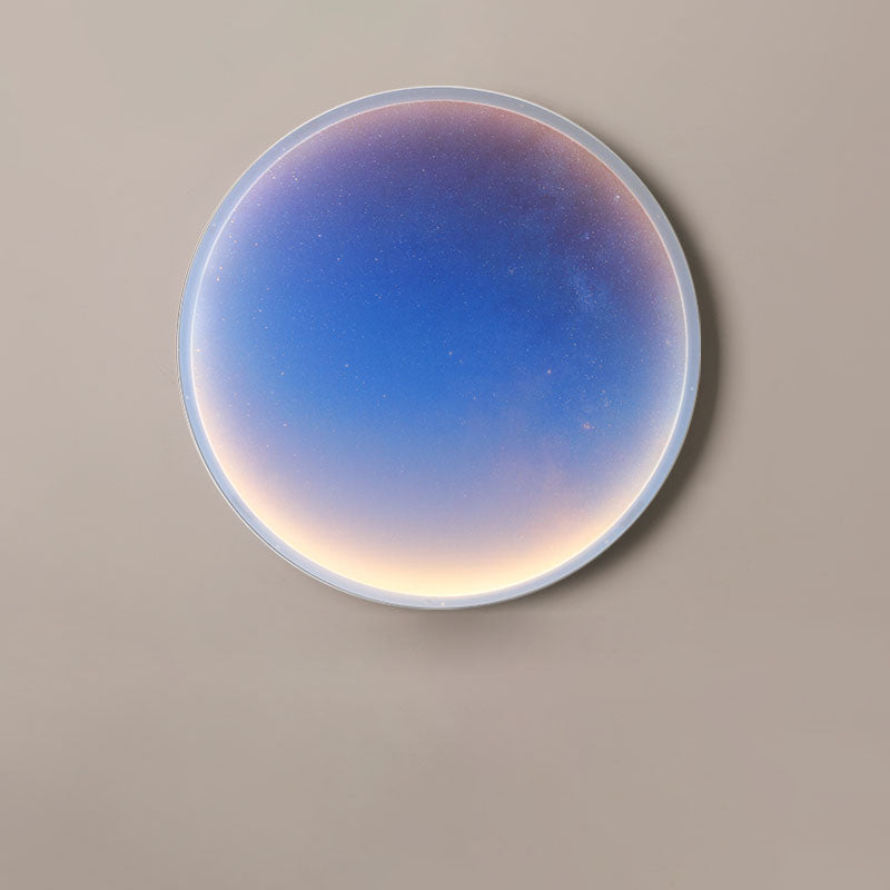 Moon Beach Acrylic Circle Wall Lamp