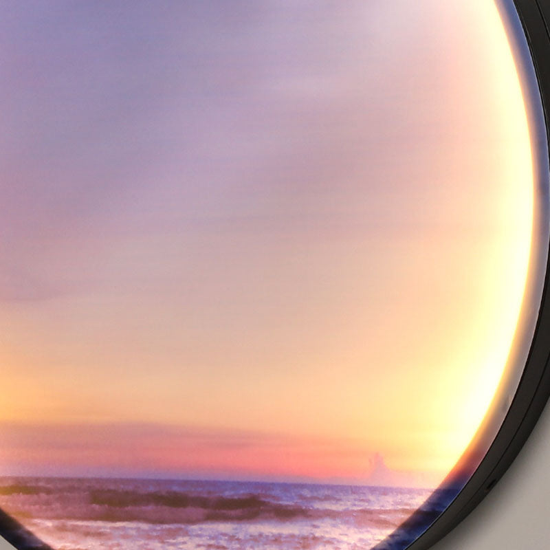 Moon Beach Acrylic Circle Wall Lamp