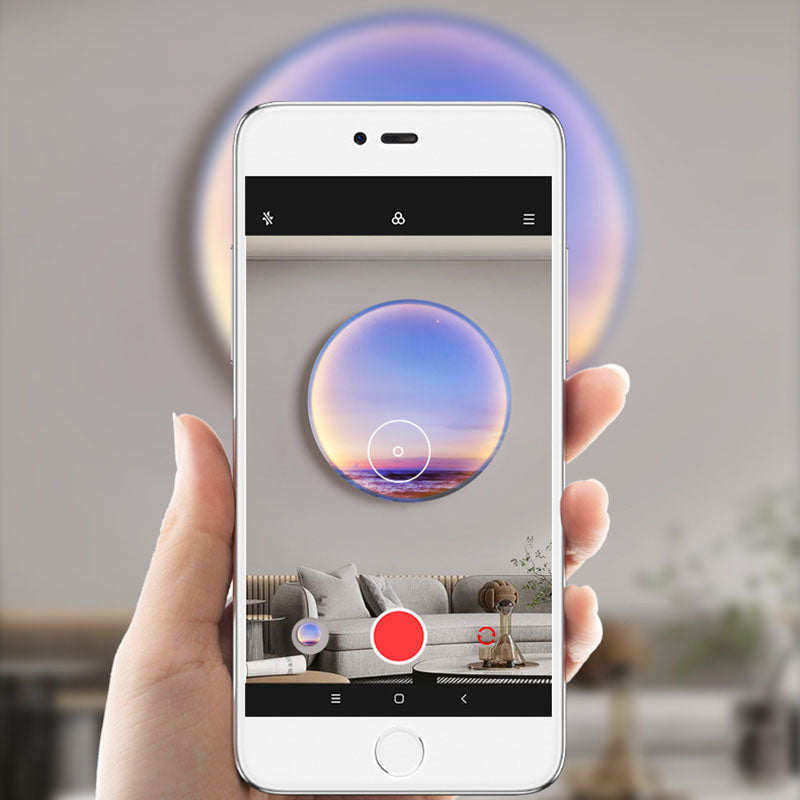 Moon Beach Acrylic Circle Wall Lamp