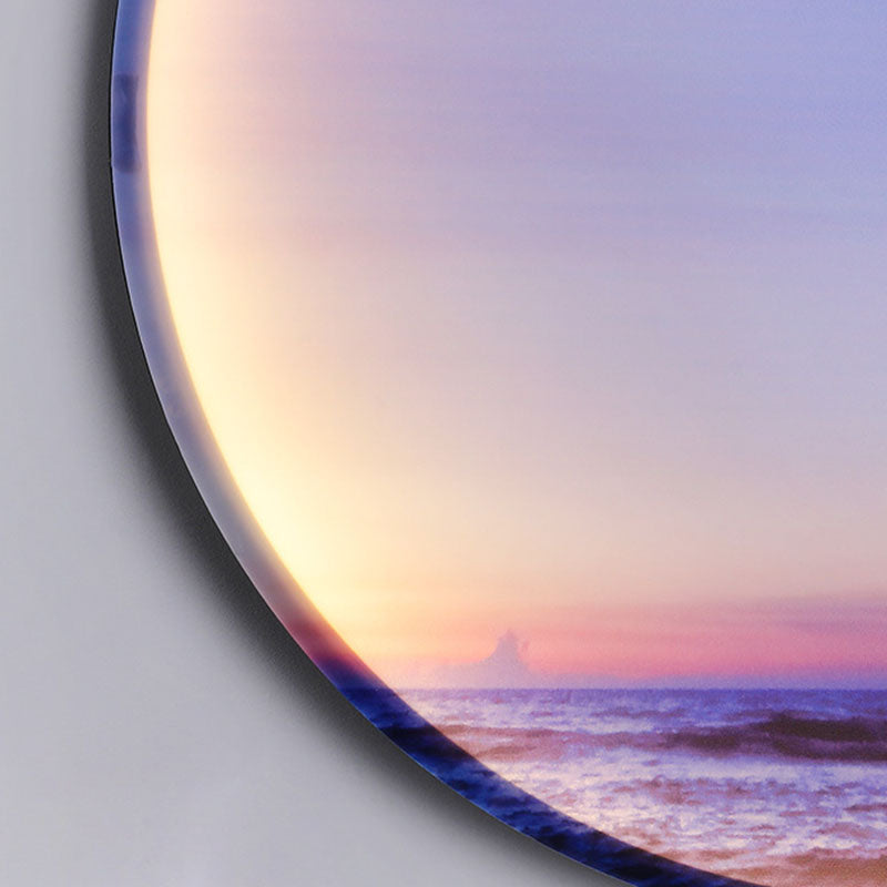 Moon Beach Acrylic Circle Wall Lamp