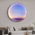 Moon Beach Acrylic Circle Wall Lamp