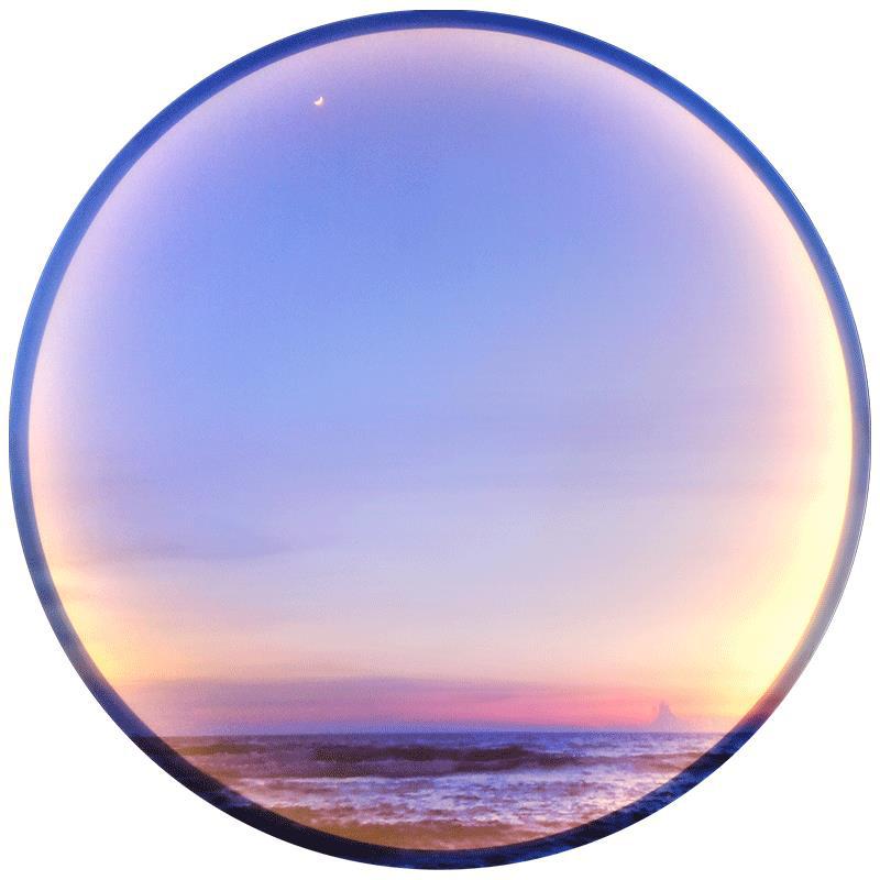 Moon Beach Acrylic Circle Wall Lamp