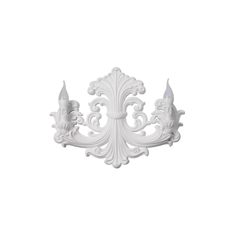 Carving Plaster Candelabra Bedroom Wall Lamp