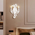 Carving Plaster Candelabra Bedroom Wall Lamp