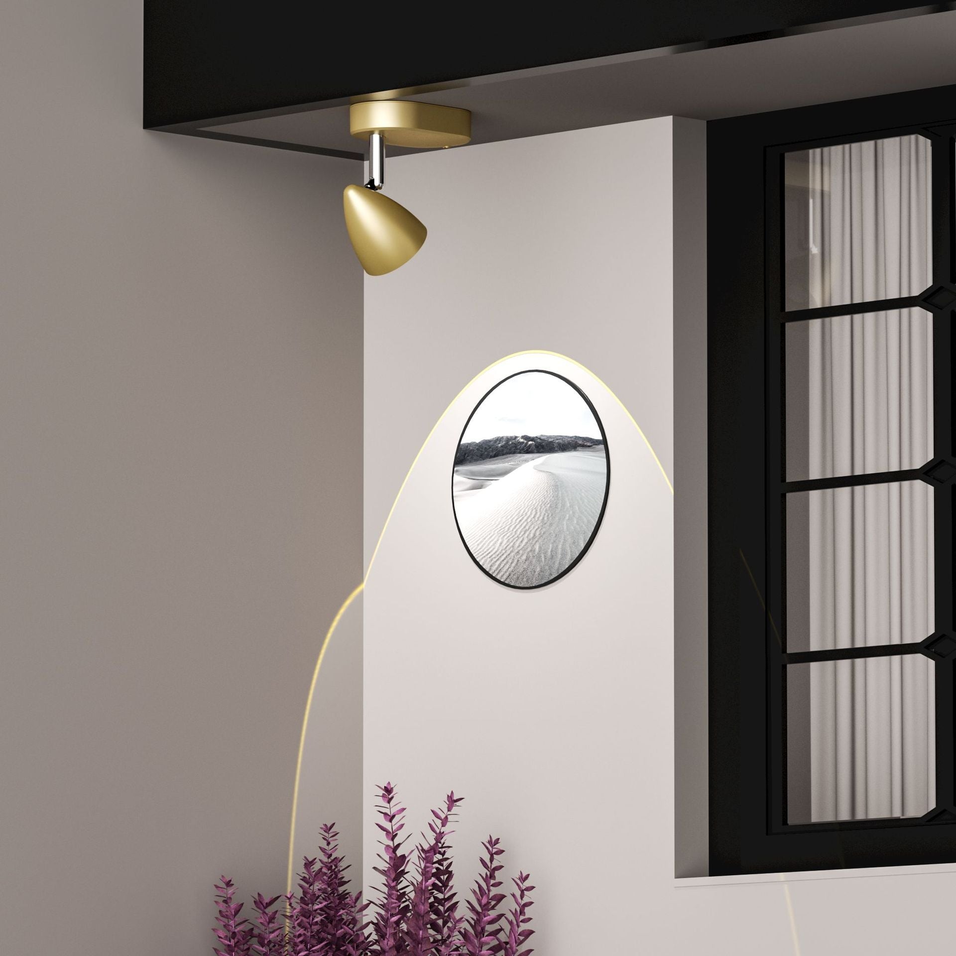 Aluminum Cone Charging Magnetic Wall Lamp