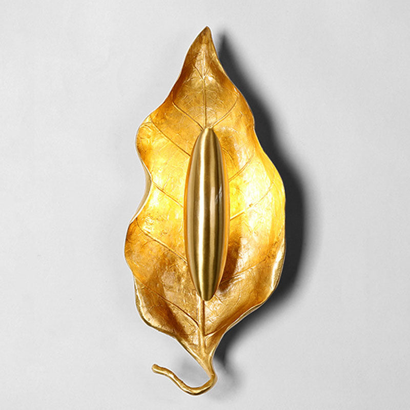 Full Copper Leaves Design Wall Lamp